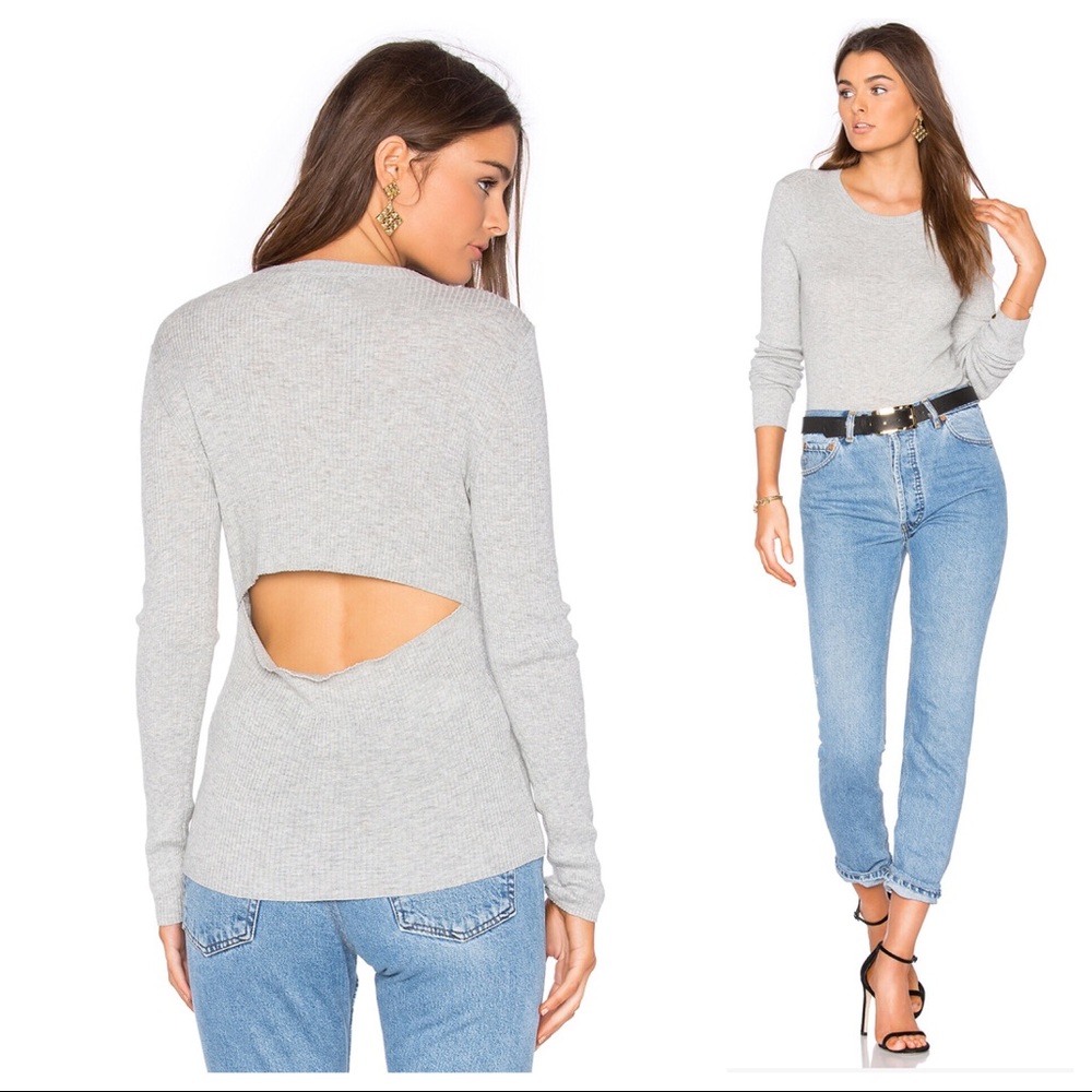 360 Cashmere Casia Cutout Back Top NWT